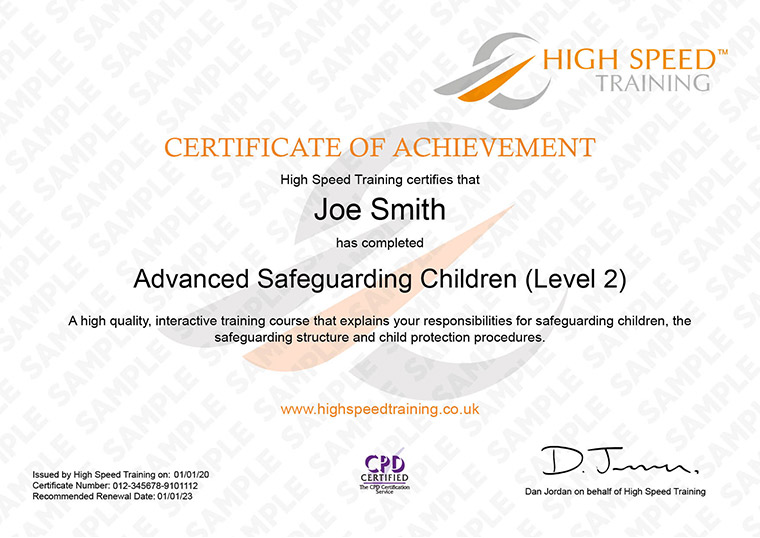 Level 2 Advanced Safeguarding Children Training Online