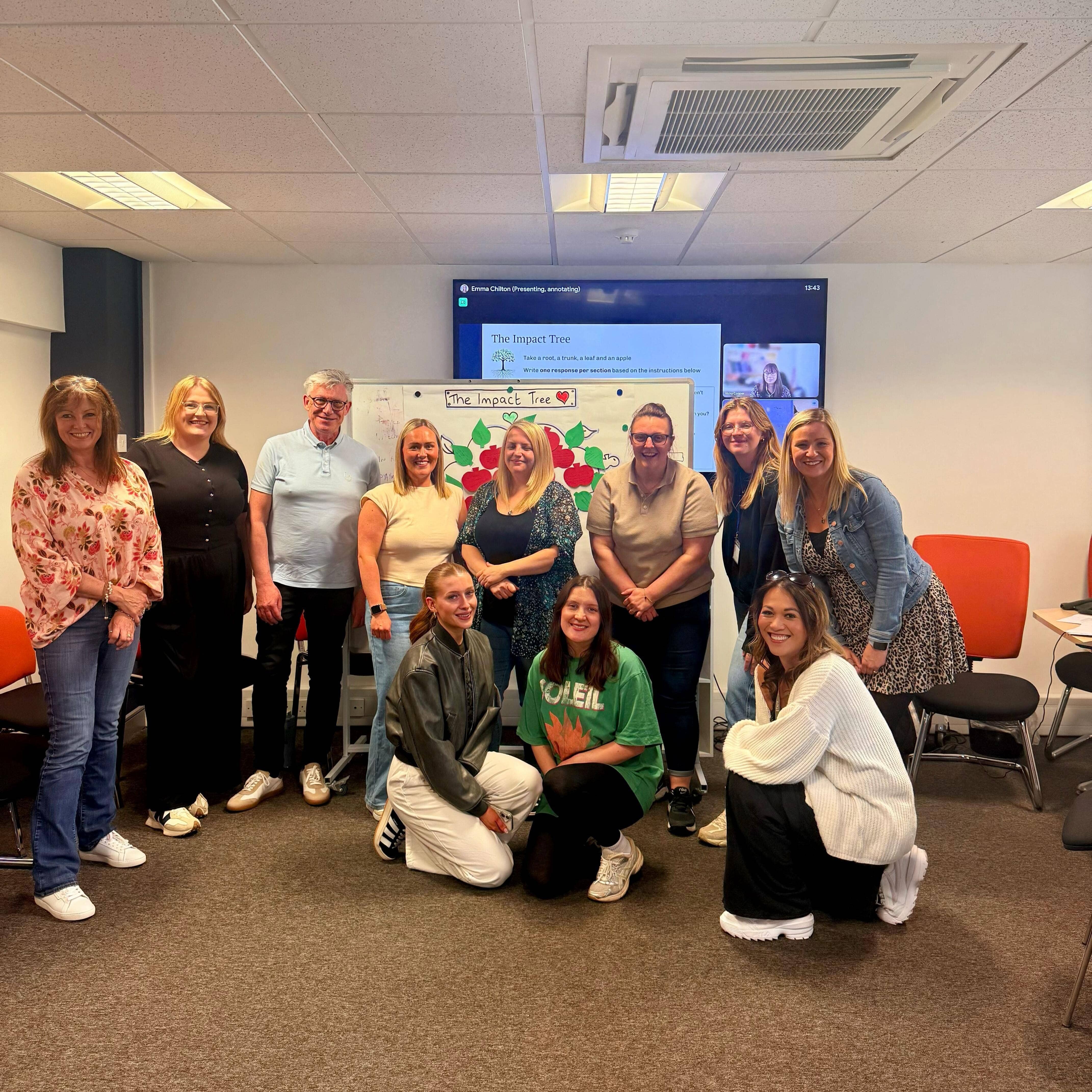 Colleagues taking part in office team day