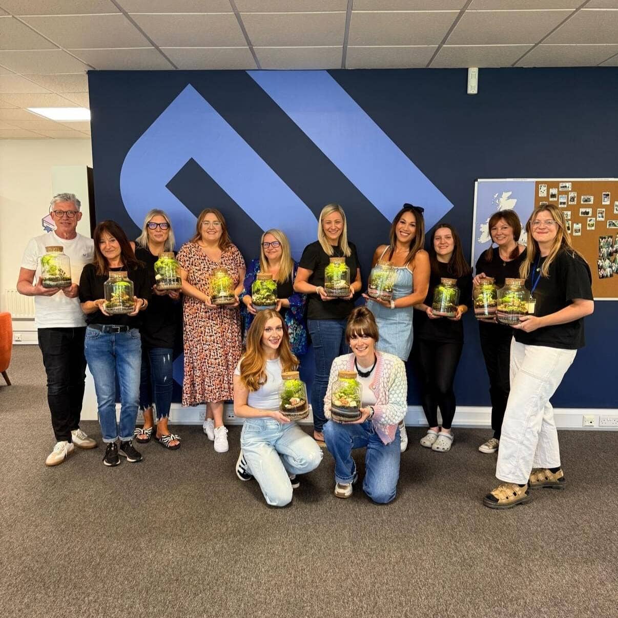 Colleagues taking part in a team building day