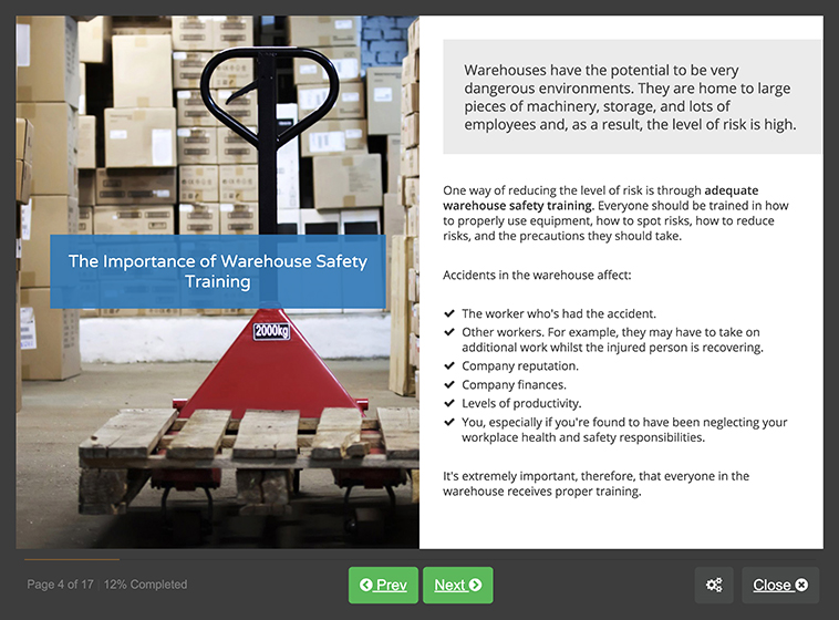 Warehouse Safety Training Online Course High Speed Training