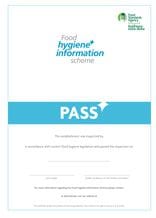 food hygiene rating scheme certificate