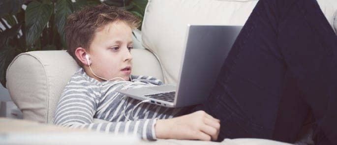 child using computer