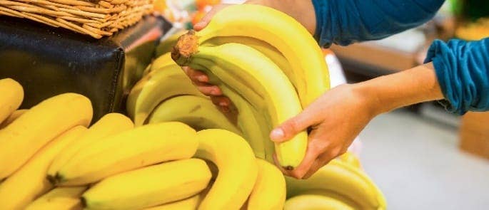 where to store bananas in a supermarket