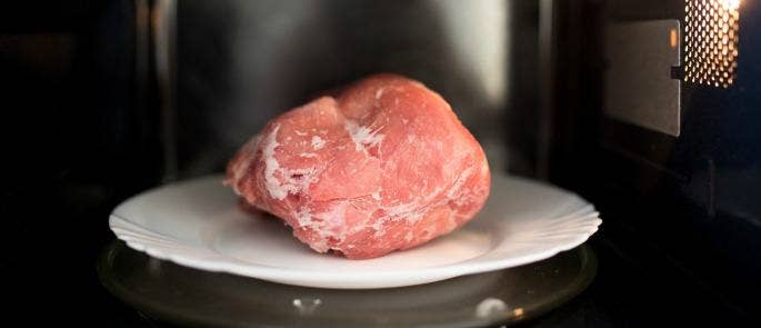 Defrosting Meat in the Microwave
