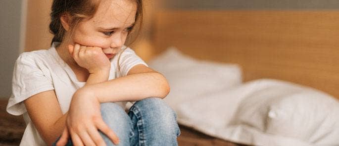 Young child feeling alone