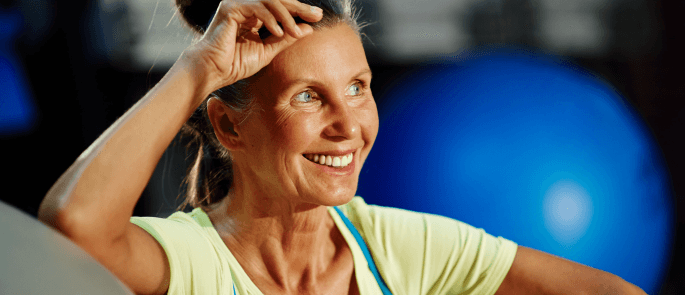 woman exercising in the gym