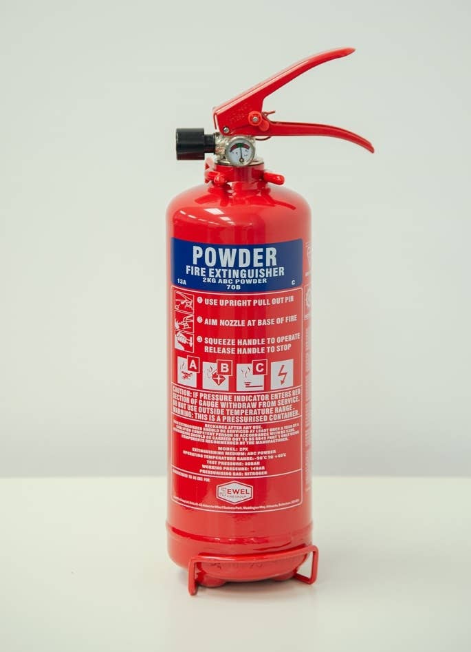 Powder fire extinguishers, fire classes ABC, fire extinguishers, car fire  exting