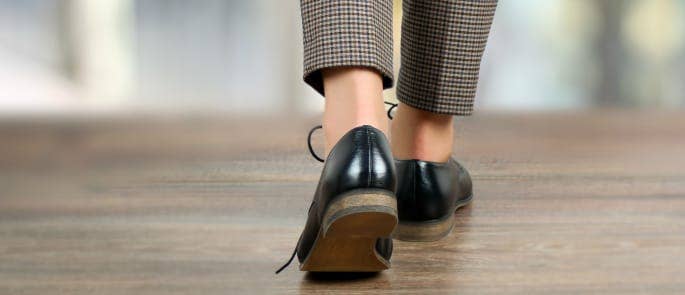 A woman wearing brogues attends a job interview