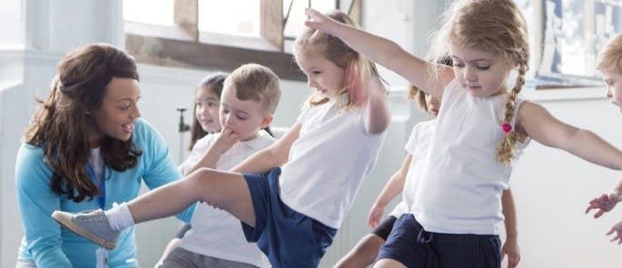 Group of children at school