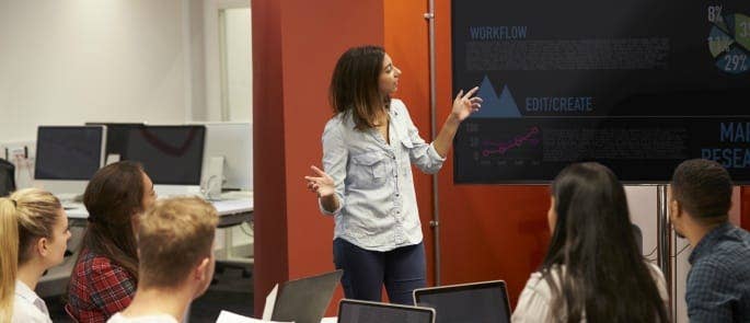 front line worker teaching