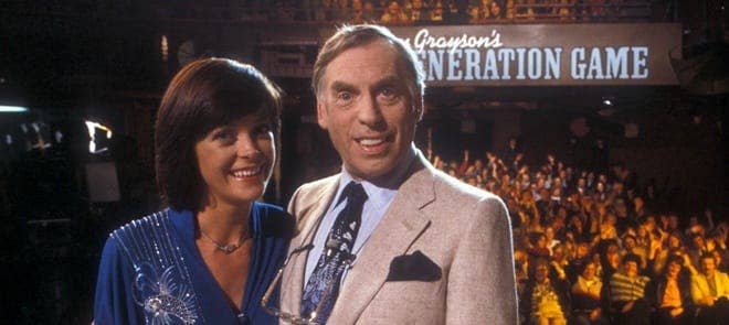 Hosts Isla and Larry of the Generation Game