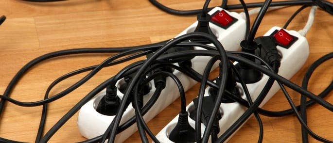 common office injuries: electrical hazards and wires 