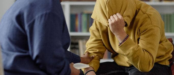 Teenager struggling to open up with a school teacher