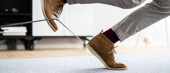 Trip hazard in the workplace