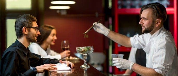 Chef at an open kitchen