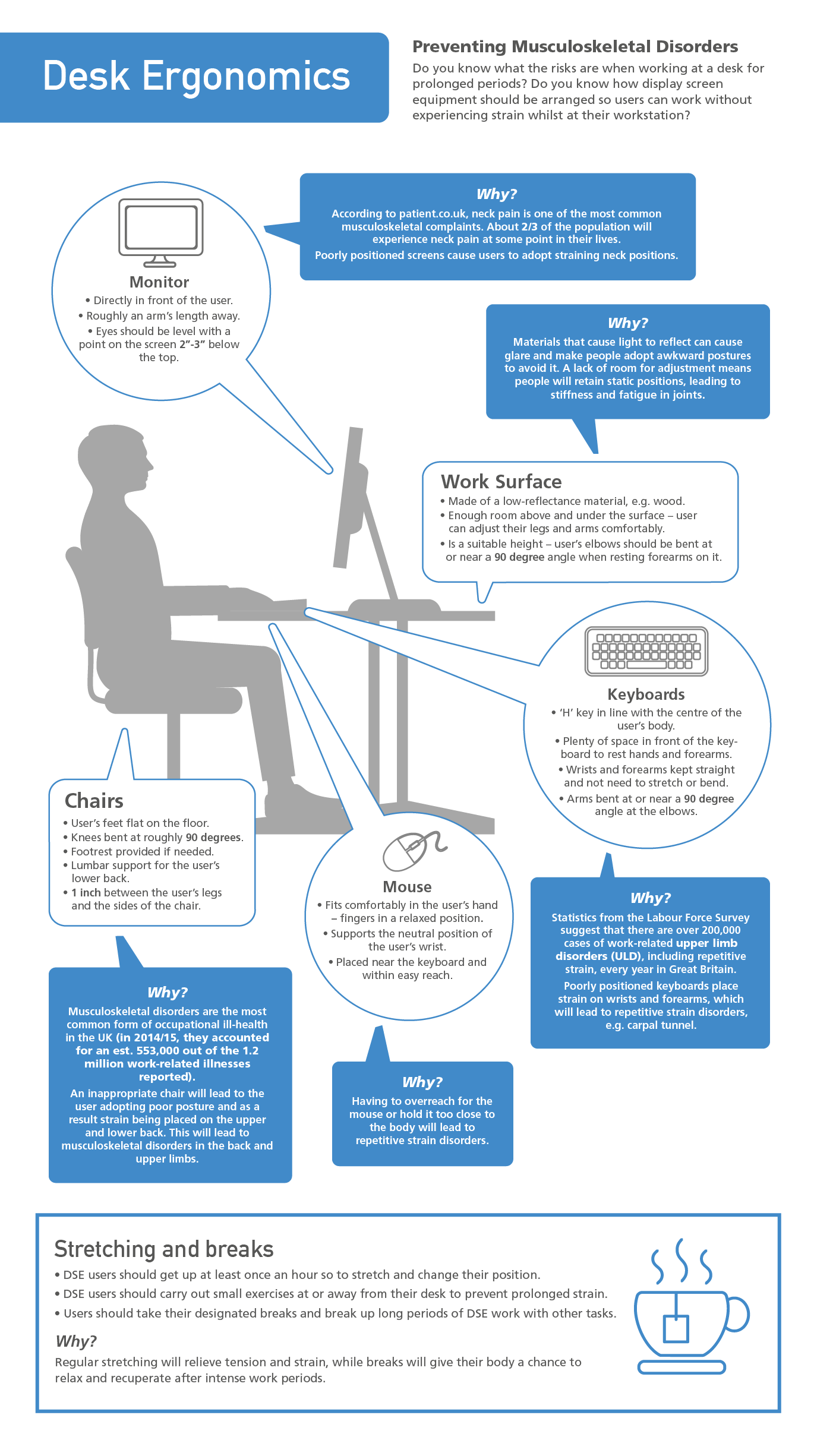 Know How to Set Up A Desk Ergonomically? Advice & Infographic