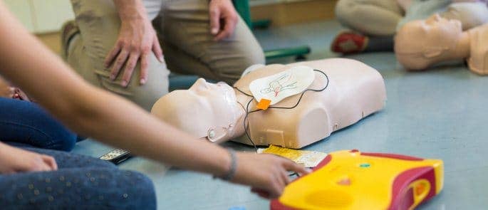 Completing a paediatric first aid course