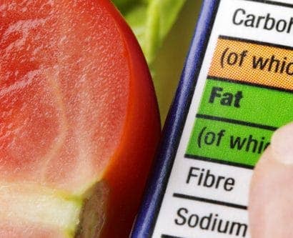 nutrition label