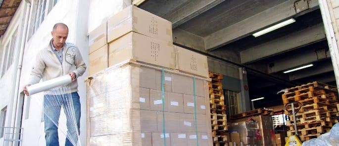 pallets shrink wrapping for warehouse safety