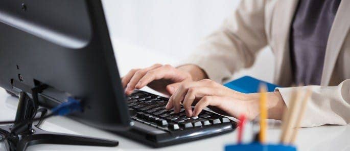 employee at desk