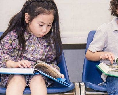 children reading books