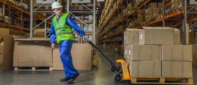 manual handling in a warehouse