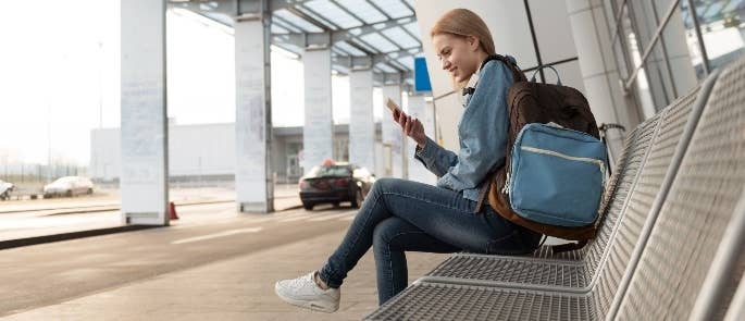 teenager bus stop