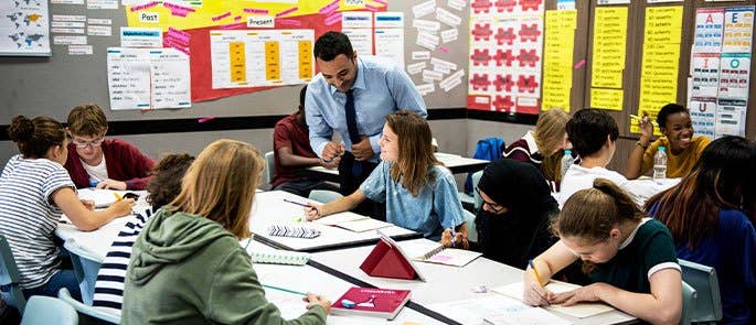 Pupils in the classroom