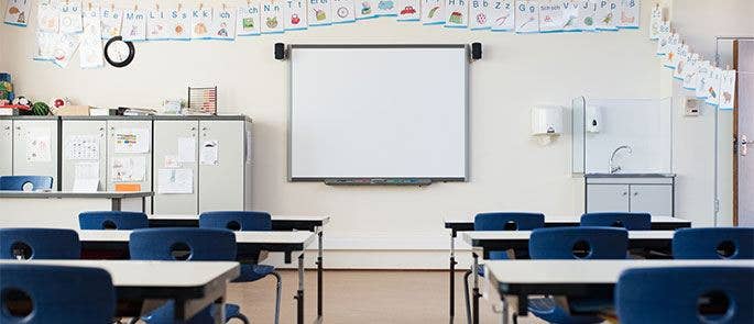 Empty classroom