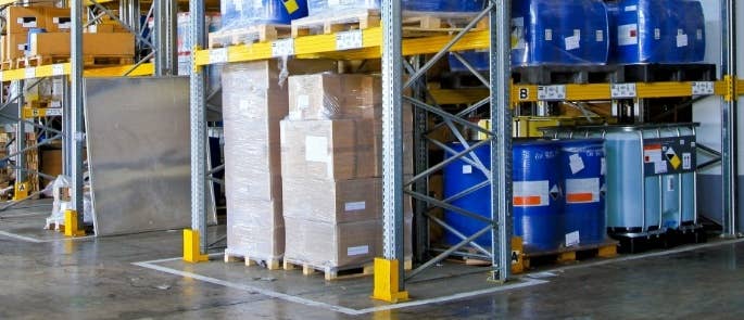 Flammable and combustible materials in a warehouse