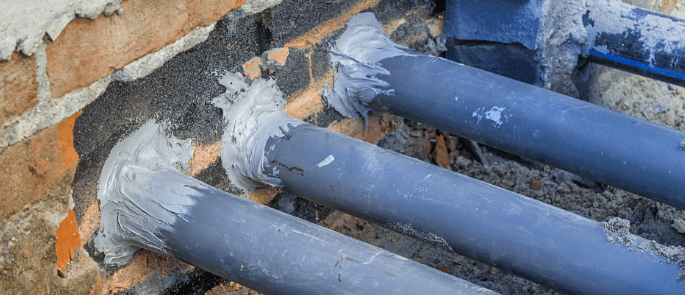 drains outside restaurant