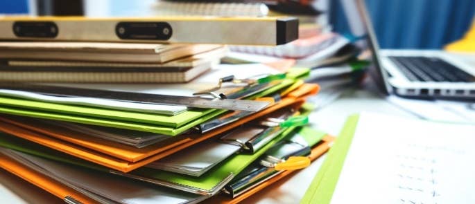 Documents on a table