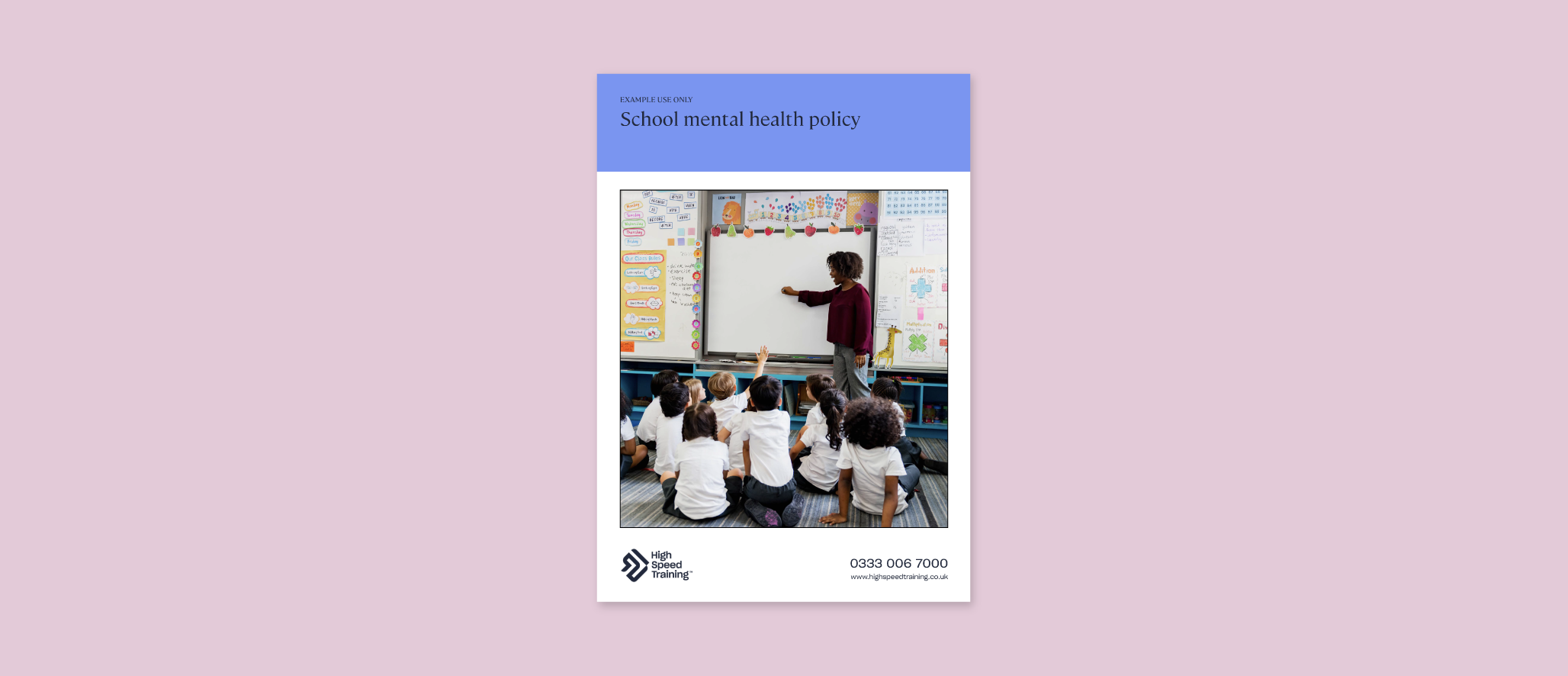 School mental health policy example