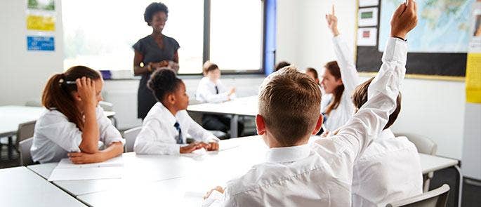 Pupils in the classroom
