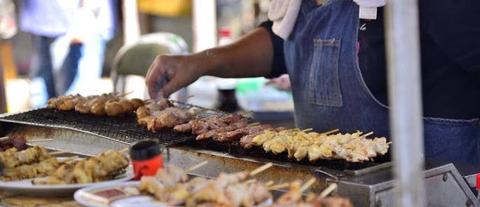 food in pop up stall