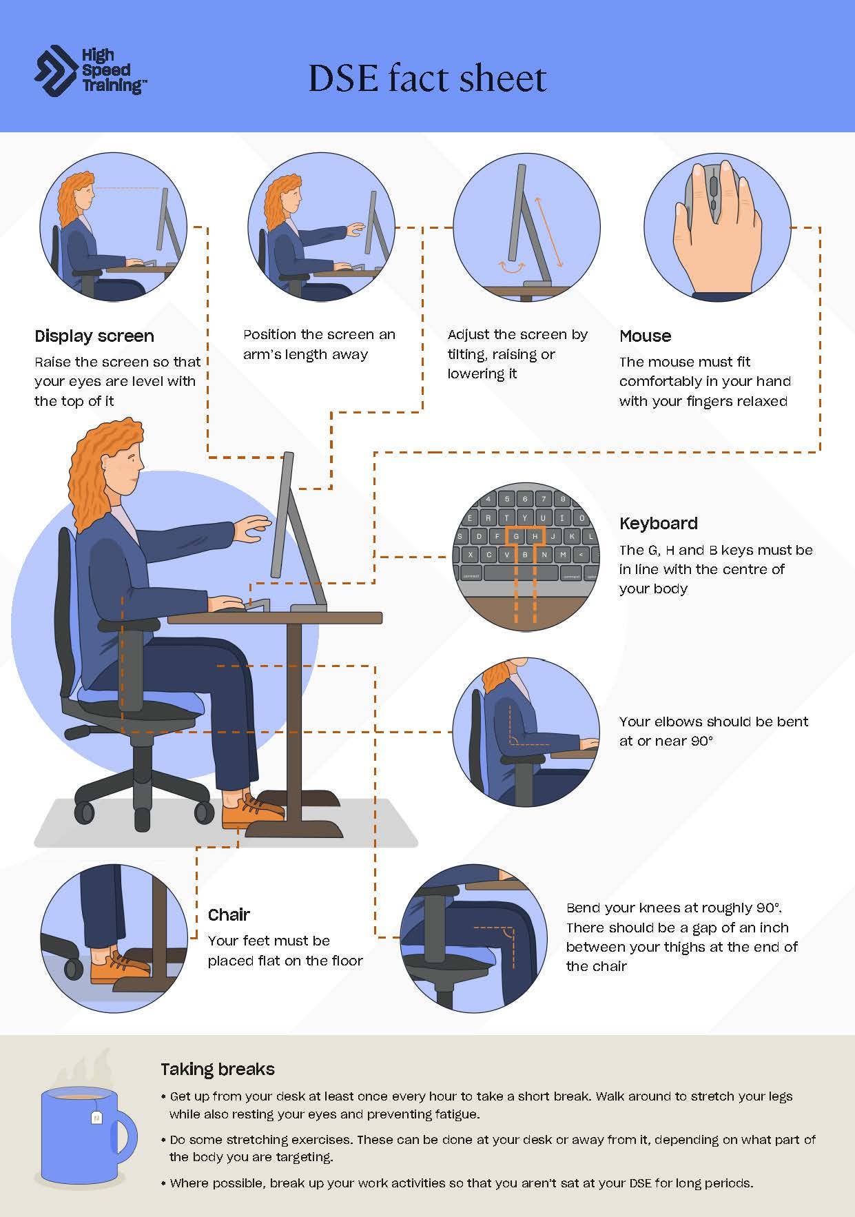 Know How to Set Up A Desk Ergonomically? Advice & Infographic