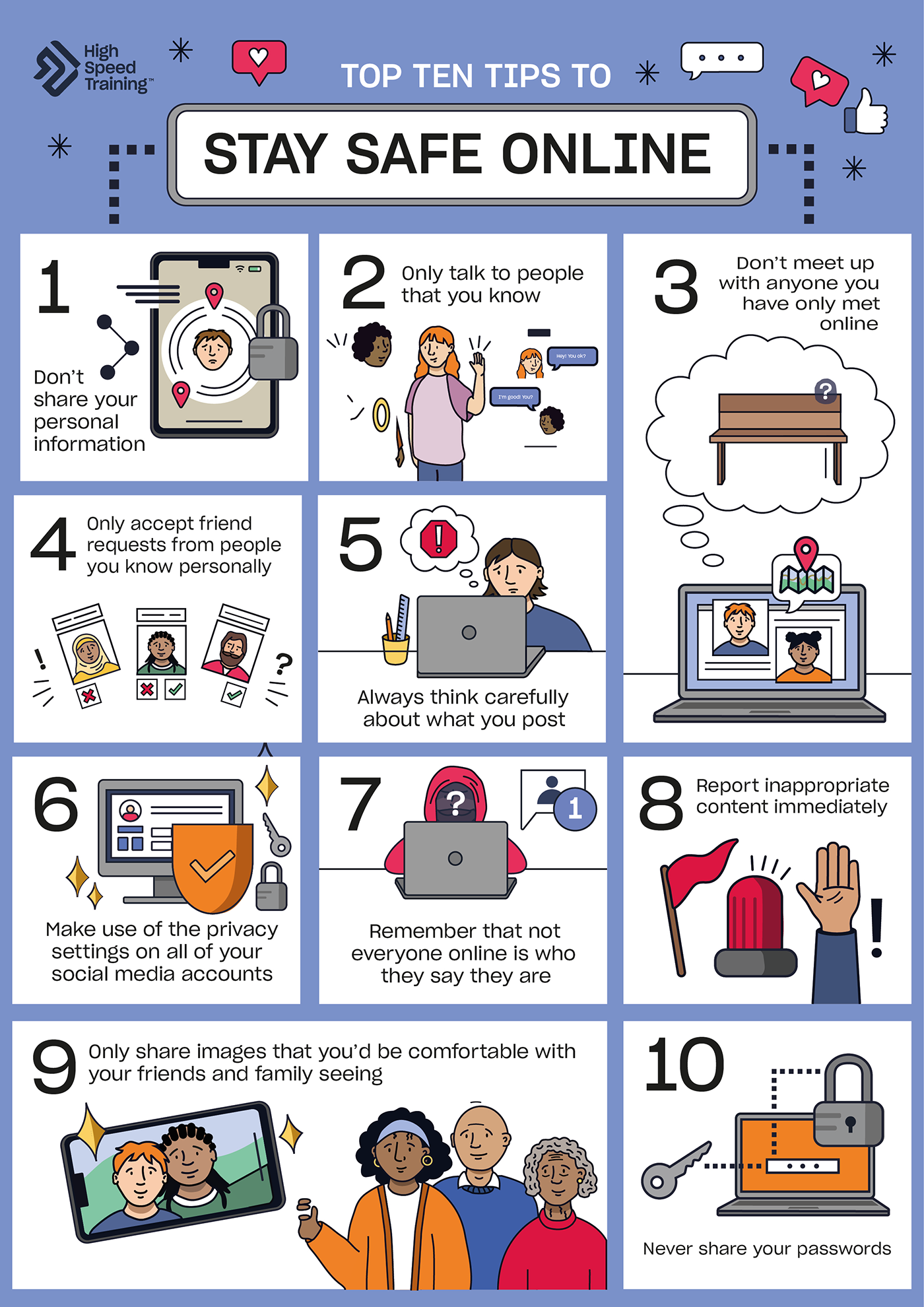 Internet Safety Poster For Children (Teacher-Made) Twinkl