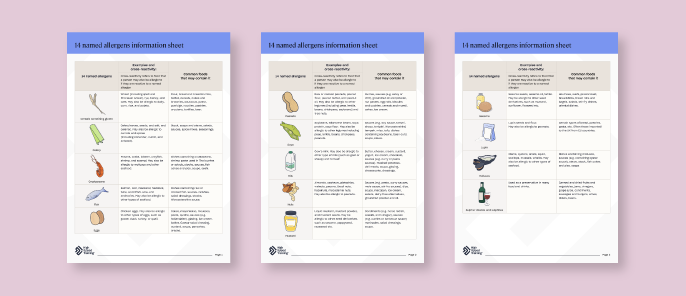 14 Named Allergens Information Sheet