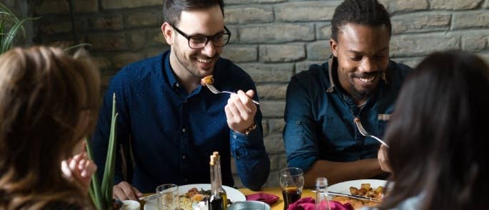 People eating at a restaurant