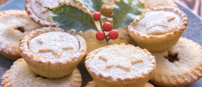 mince pies on a plate