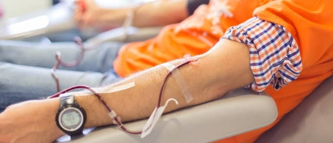 Person donating blood