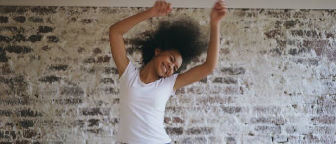 Young girl dancing