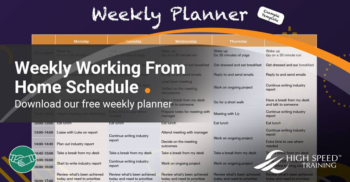 Working from Home Schedule Free Template & Tips