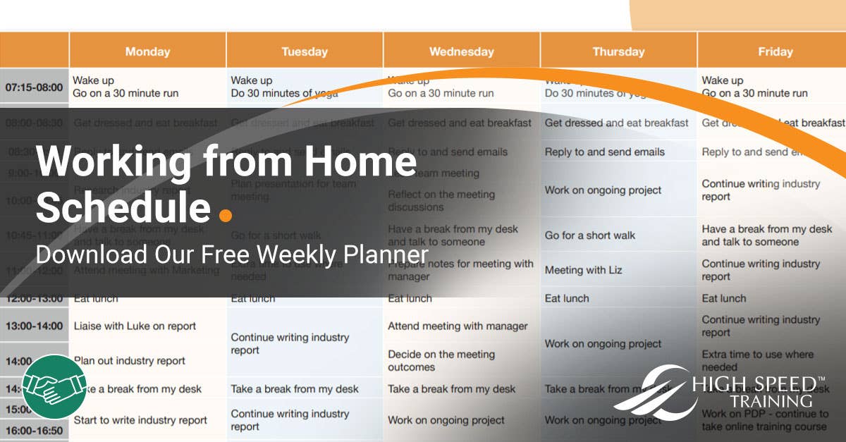 Working from Home Schedule Free Template & Tips
