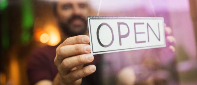 restaurant open sign