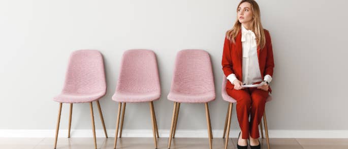 Woman-waiting-for-interview