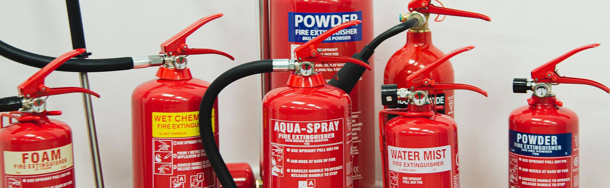 What are the different types of fire extinguisher?