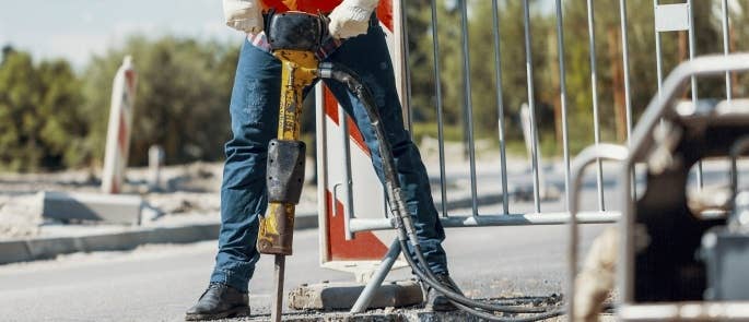 Construction site drill