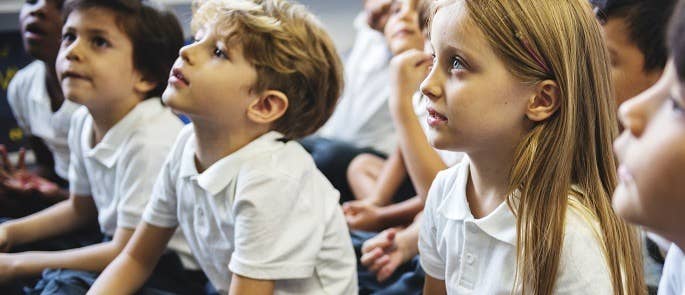 Children in a classroom