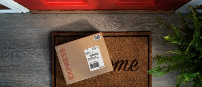 Delivery on doorstep